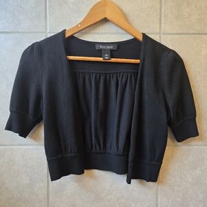 White House Black Market Black Cropped Cardigan Shrug